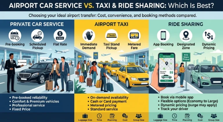 Airport Car Service vs. Taxi & Ride Sharing: Which Is Best?