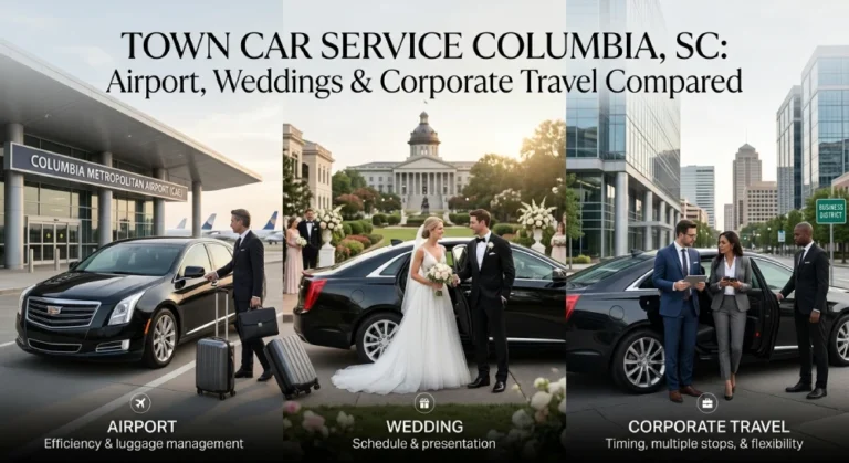 Town Car Service Columbia SC: Airport, Weddings & Corporate Travel Compared