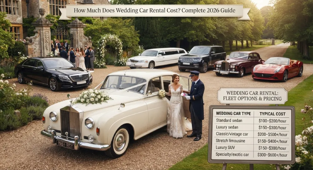 How Much Does Wedding Car Rental Cost? Complete 2026 Guide 